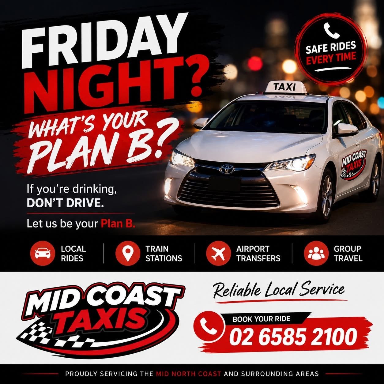 Friday Night Plan B — Midcoast Taxis